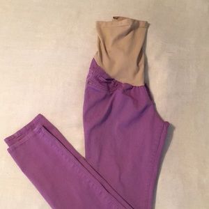 Motherhood maternity purple skinny jeans size S